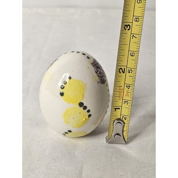 Vintage Painted Ceramic Eggs 2” Tall CCCC Colonial Candle Company 4 PC Set - Picture 10 of 10